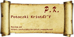 Potoczki Kristóf névjegykártya